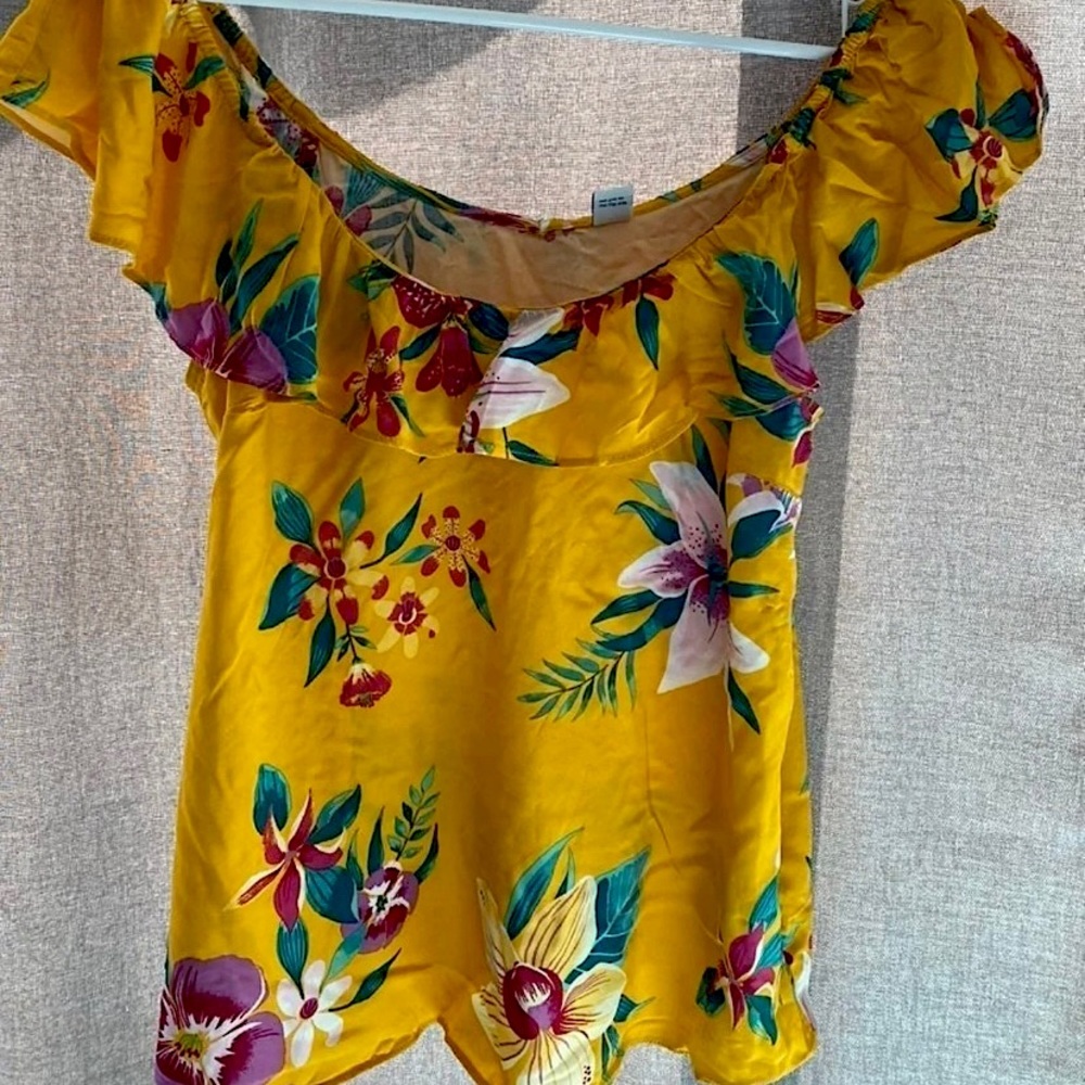 Bright yellow old navy summer shirt